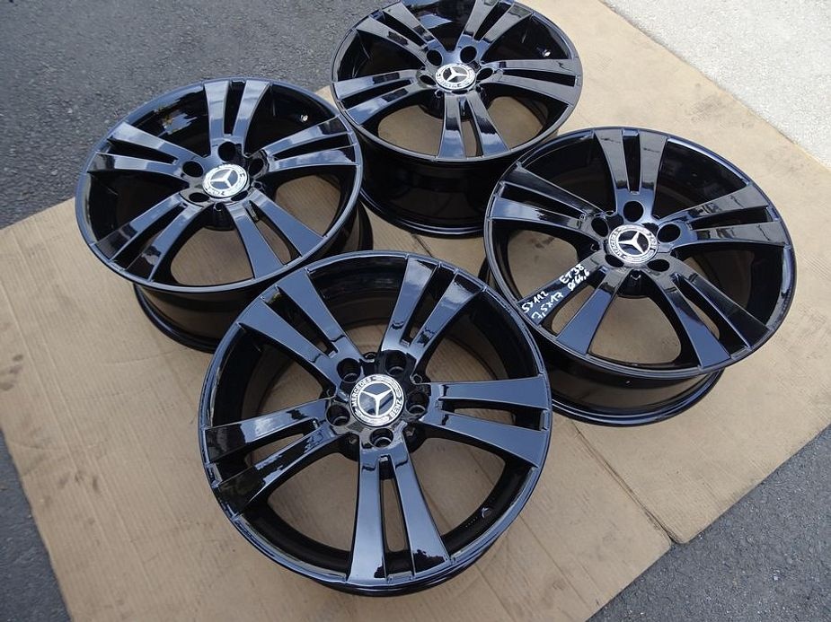 Alu disky černé na Mercedes, 17", 5x112, ET 38, šířka 7,5J - 2