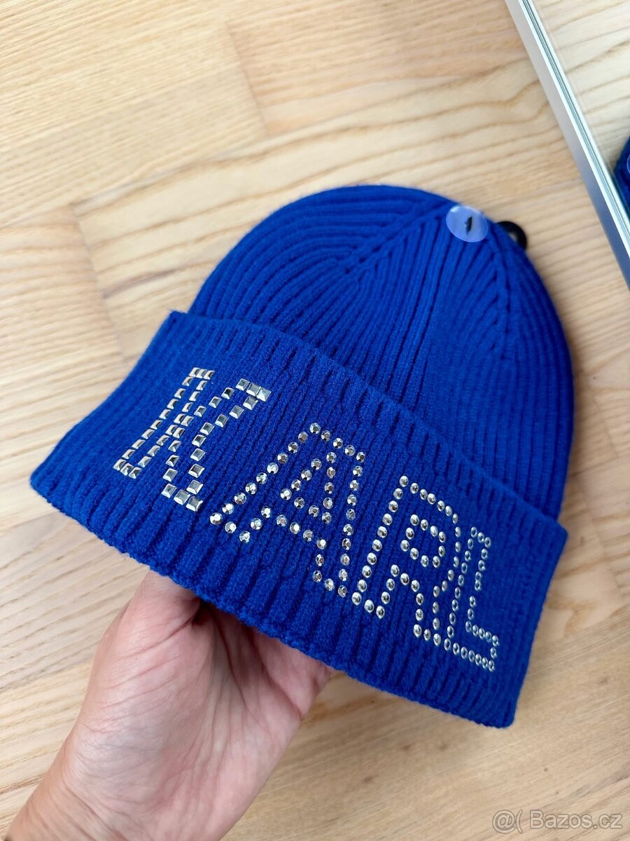 KARL LAGERFELD ZIMNÍ ČEPICE MODRÁ - 2