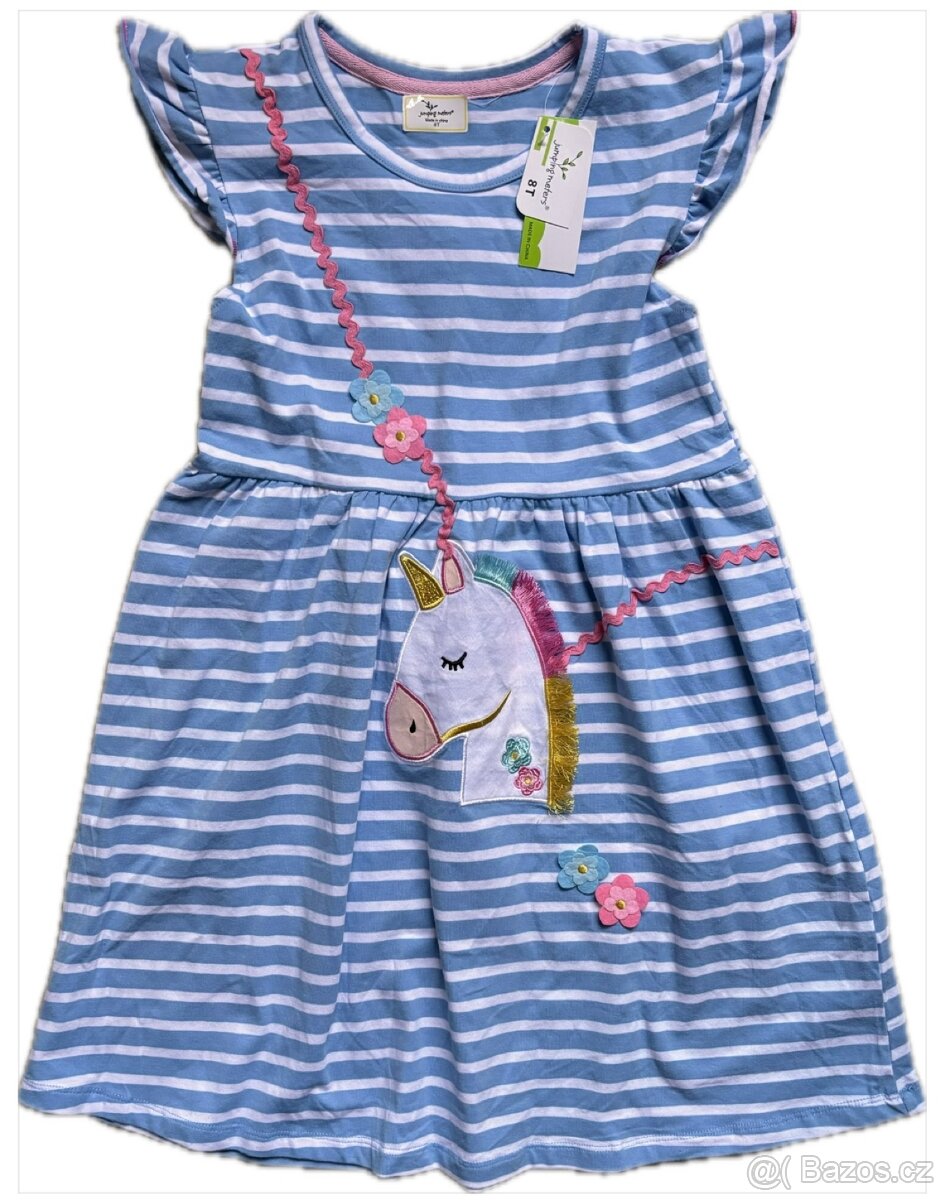 Krásné holčičí nové šatičky jumping meters vel.128 - 2