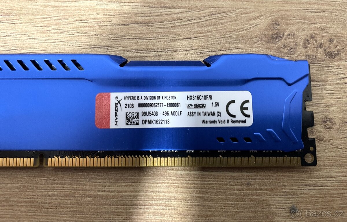 HyperX Fury Blue 8GB DDR3 - 2