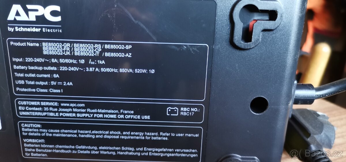 Záložní zdroj Shneider Back - UPC 850 - 2