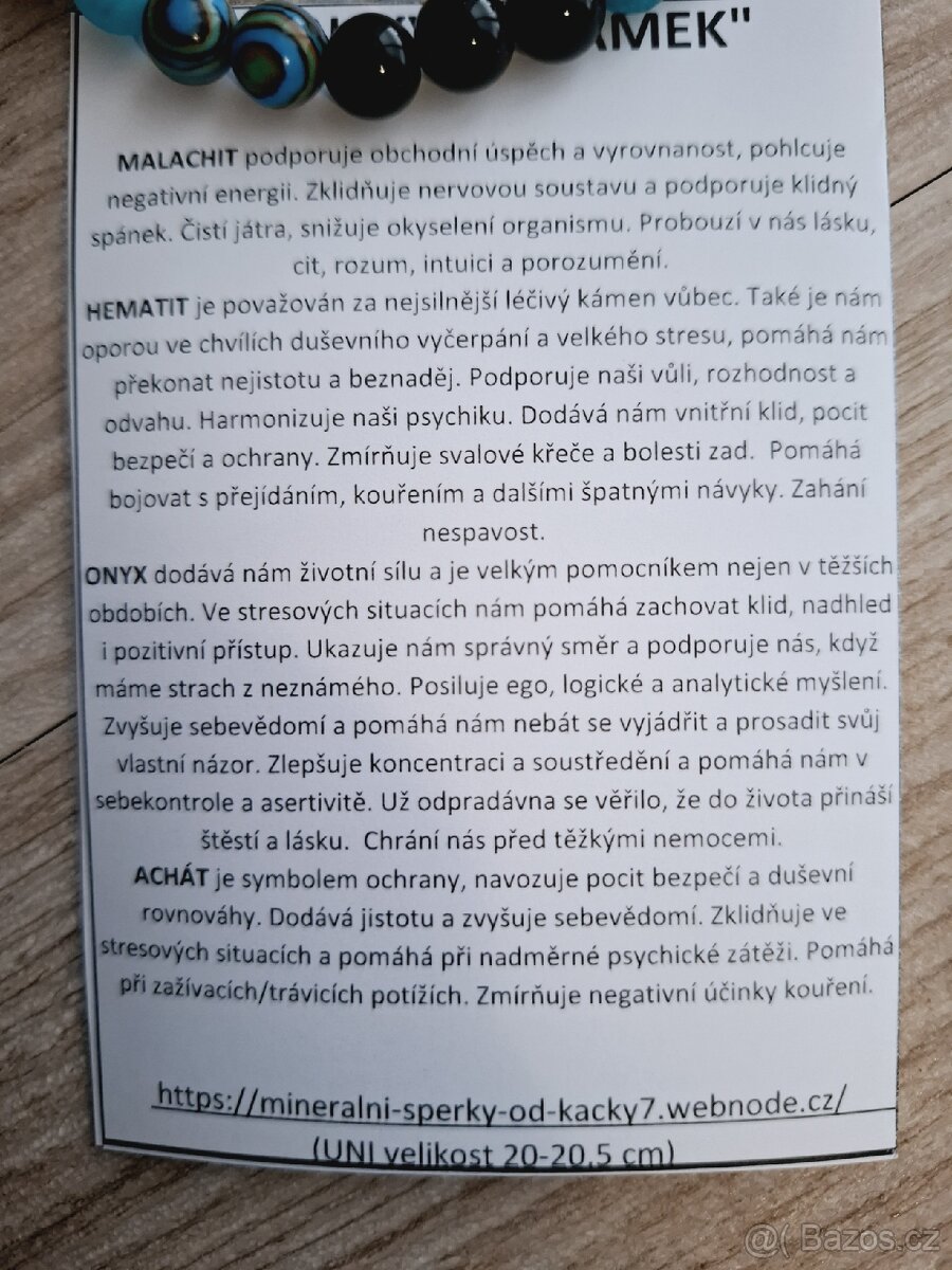 Pánský minerální naramek - 2