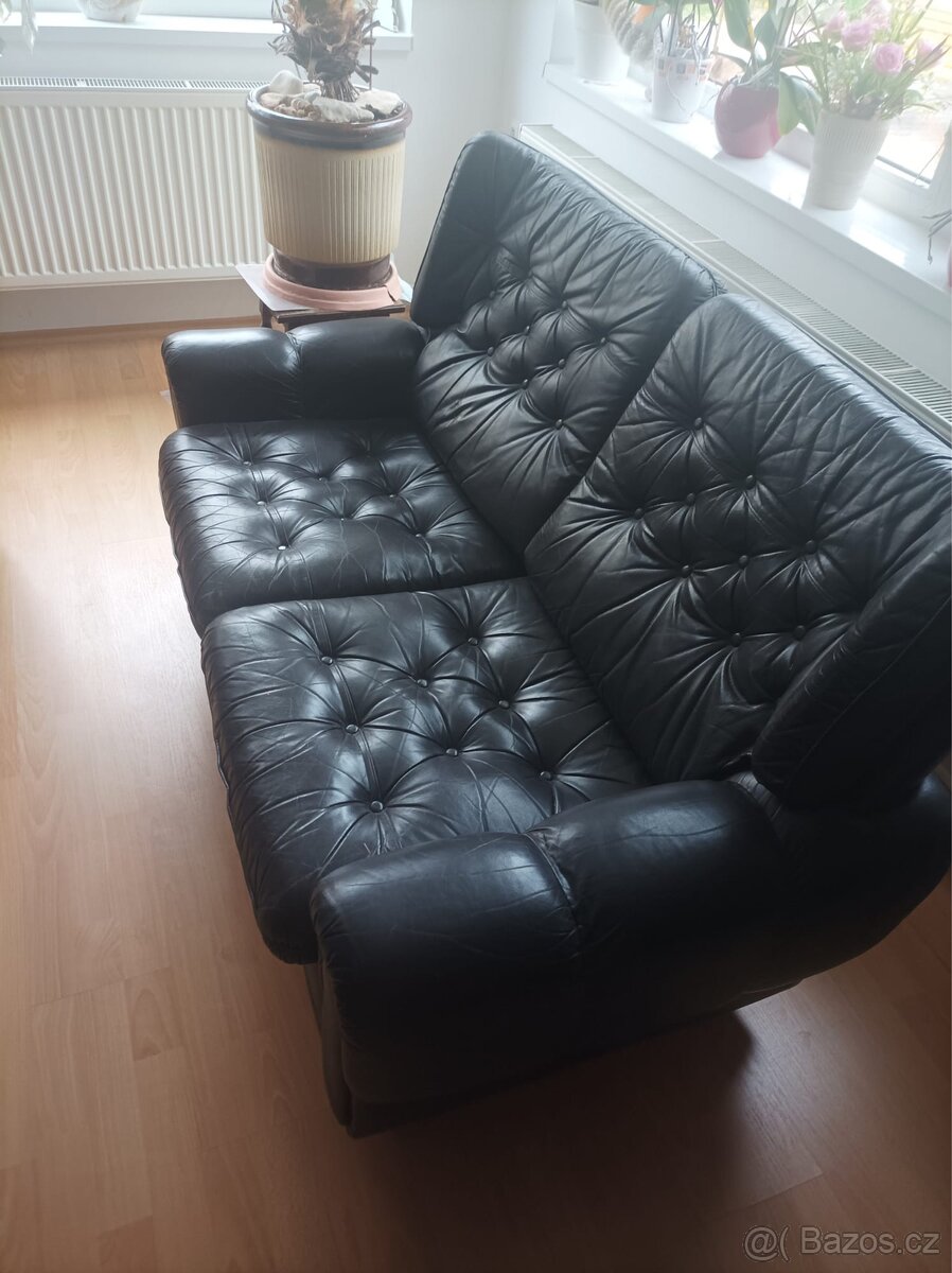 Kožená sedačka s křeslem - 2
