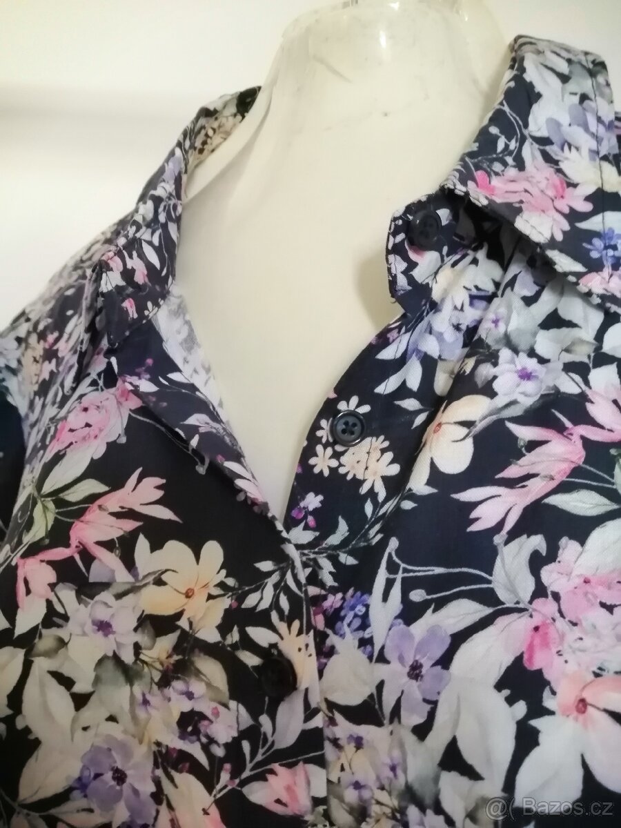 Letni dlouhé květované šaty, vel. XL a L - 2