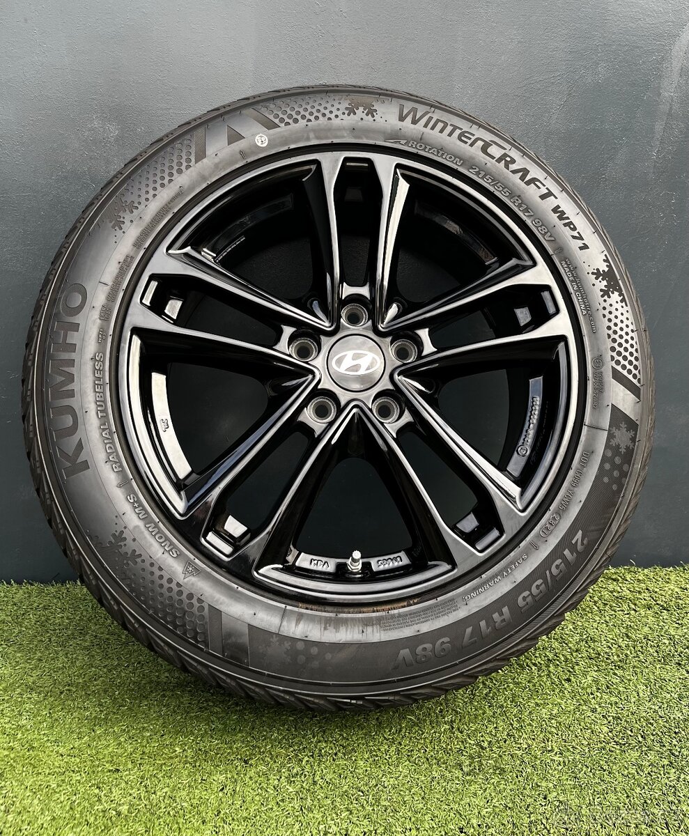 Alu kola Hyundai, Kia 215/55/17 zimní 100% stav - 2