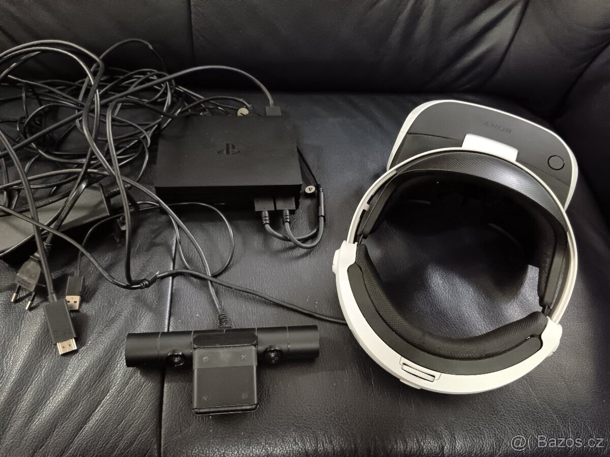 Virtuální realita brýle VR Sony, kamera VR2 pro PS4, kabely - 2