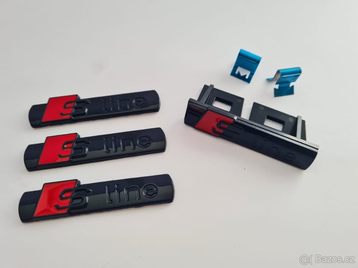 Cierne a sive Napisy S-LINE pre AUDI - 2