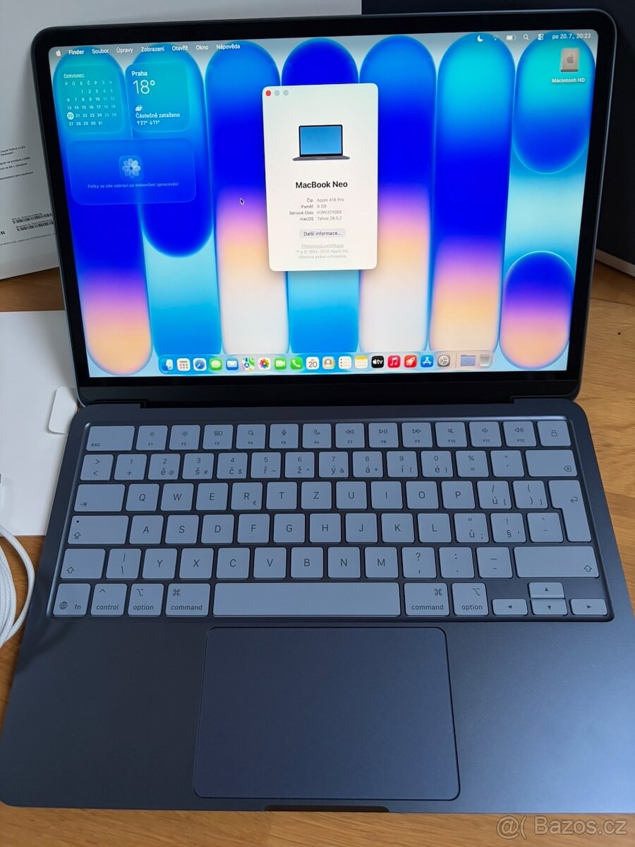 Zánovní MacBook Neo 256GB v záruce - 2