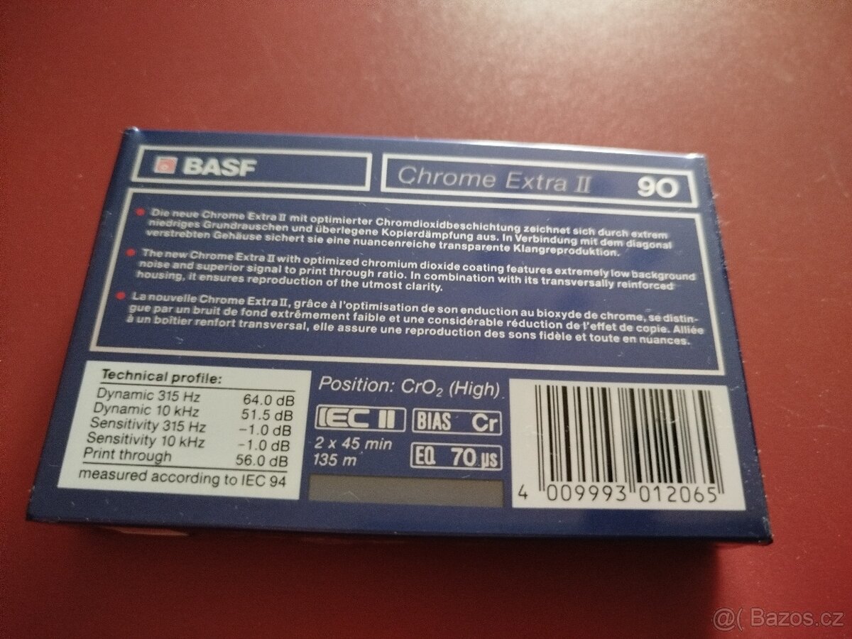 Audiokazeta BASF 90 Chrome Extra II - 2
