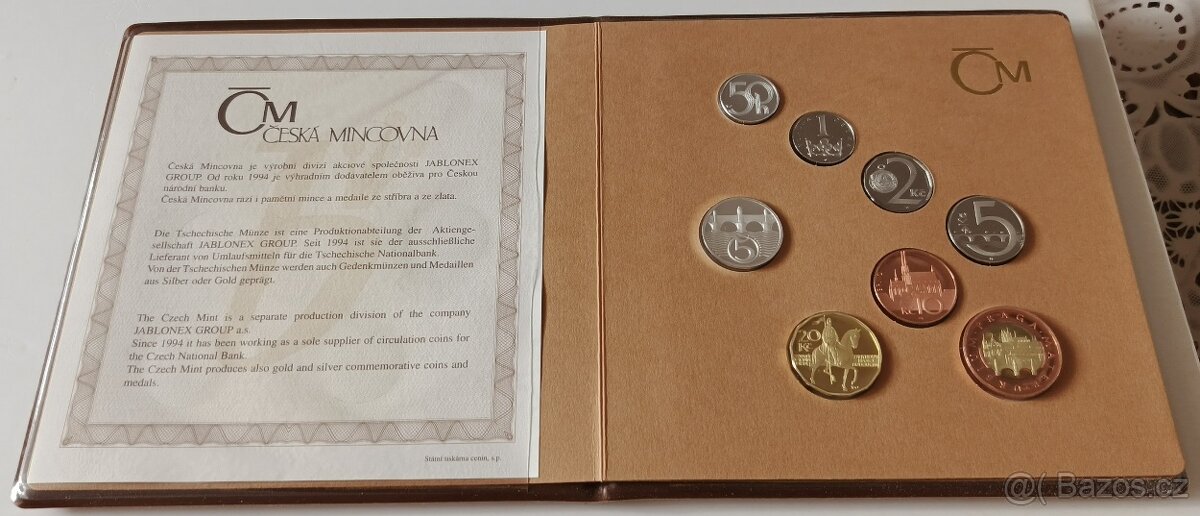Sada mincí ČR 2007 proof v semišovém obalu - 2