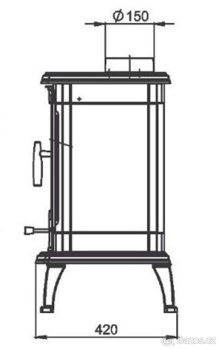 Litinová krbová kamna TORIA - 2