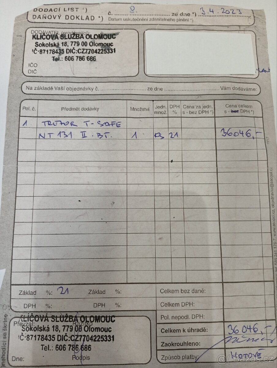 Prodám trezor T-SAFE NT131 - 2