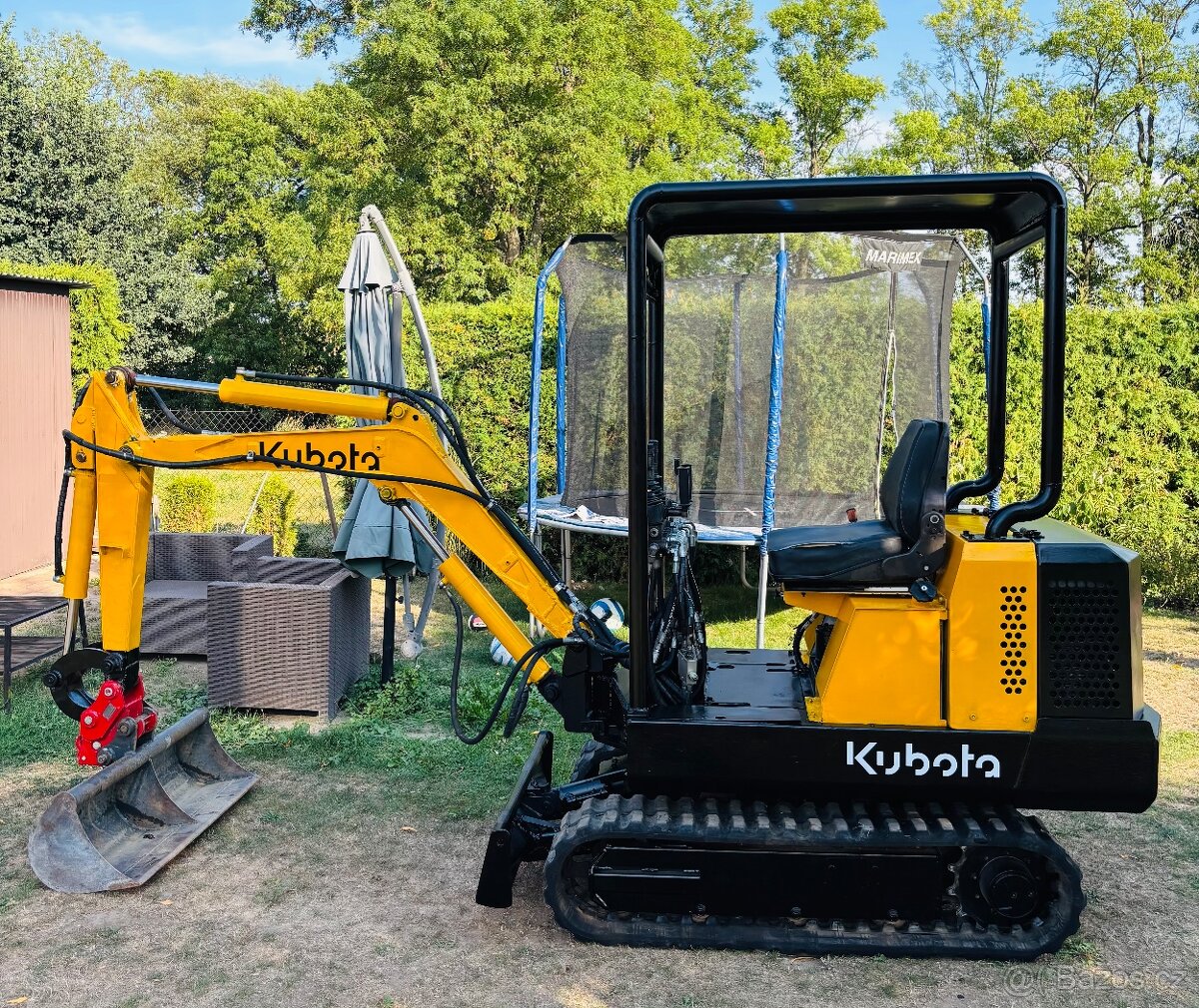 Japonský minibagr Kubota 1.3t - 2
