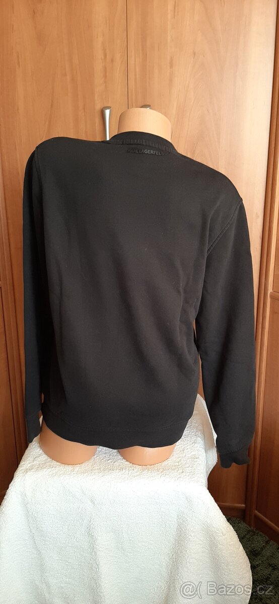 Originál černá mikina Karl Lagerfeld S - 2