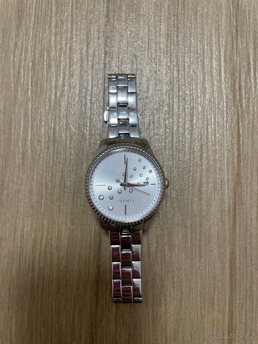 Stříbrné dámské hodinky s drahokamy zn. Esprit - 2