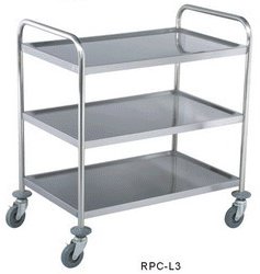 Prodám nový servírovací nerezový vozík 2 policový. - 2