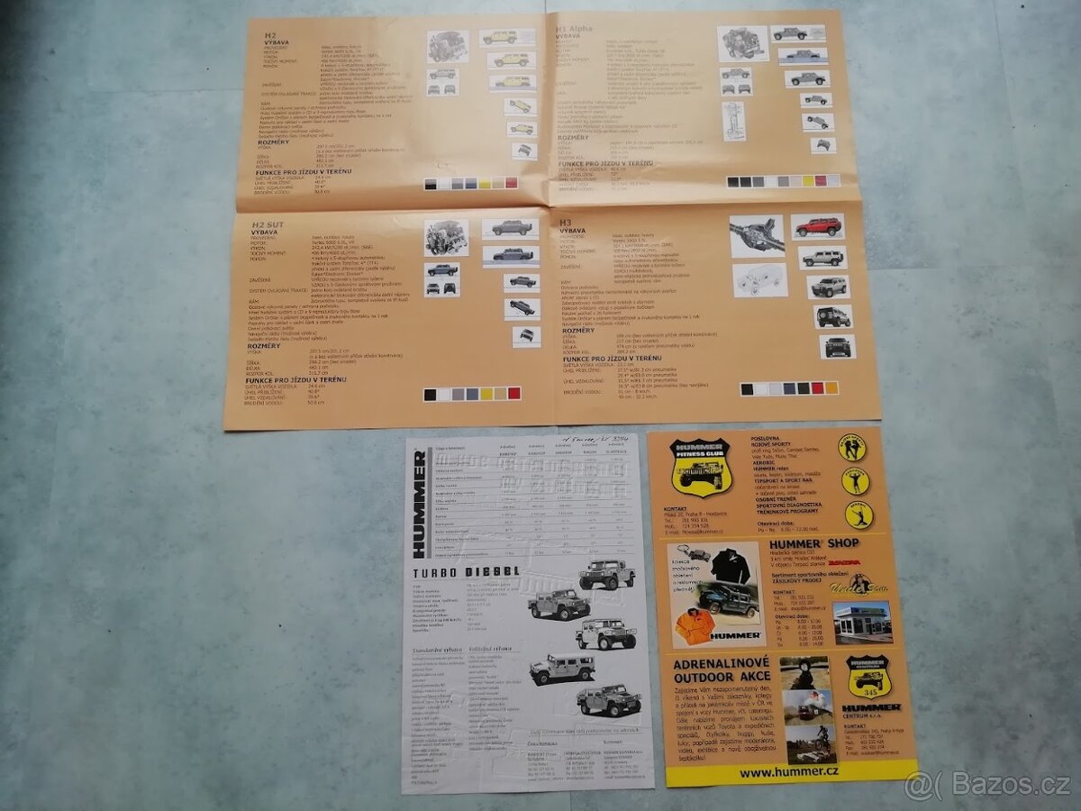 Hummer H1, H2, H3 - CZ prospekt / plakát - doprava v ceně - 2