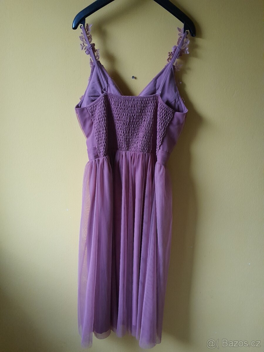 Růžové večerní šaty - nenošené - 2