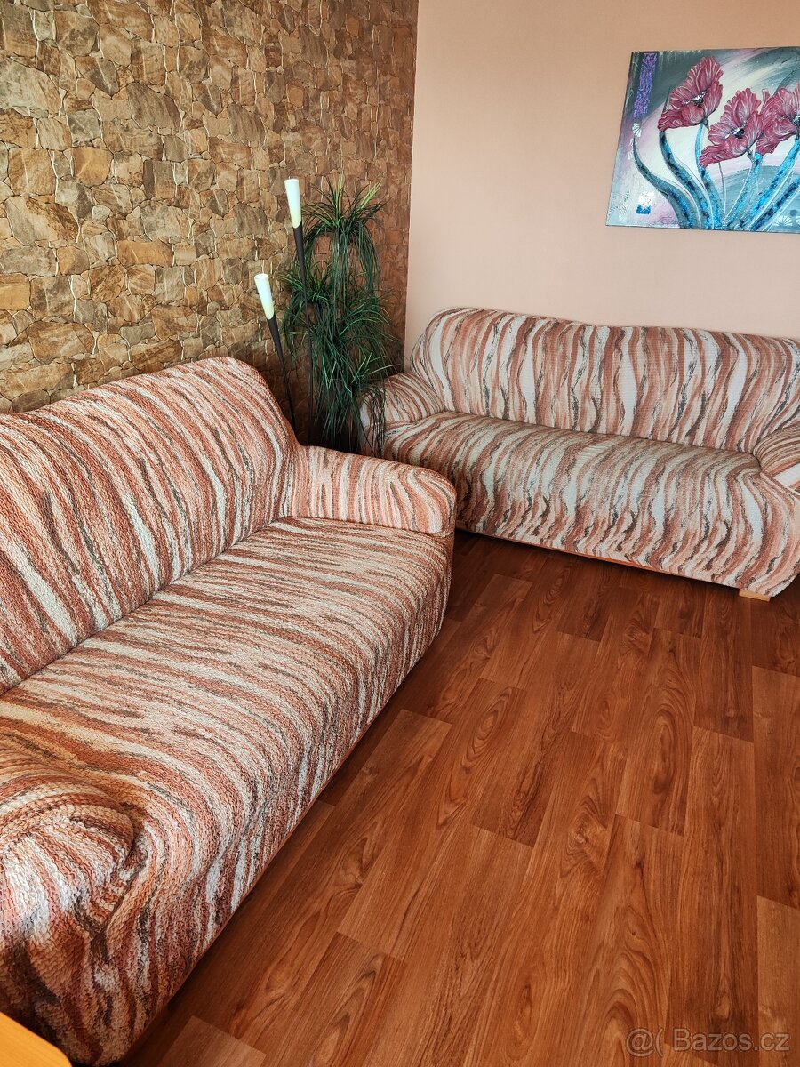 Bielastické potahy OCEANO cihlové 3 kusy - 2