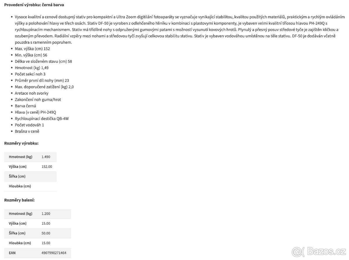 Stativ Velbon - 2