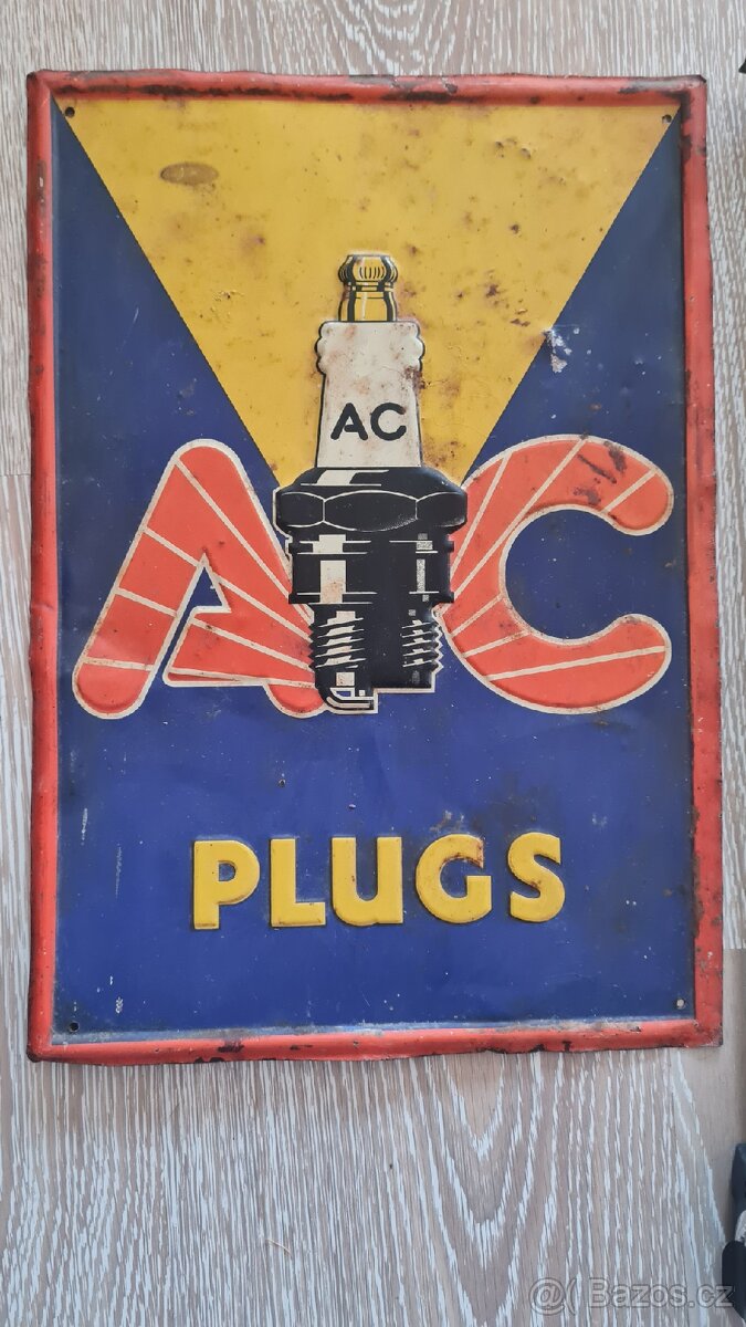 Plechová cedule AG plugs - 2