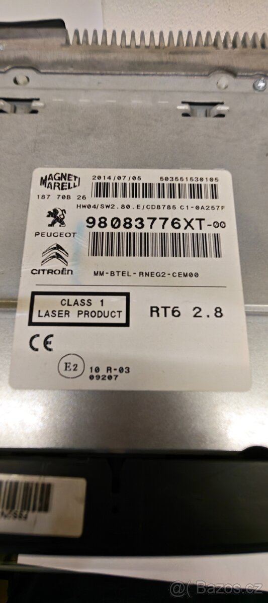 19 PSA RT6 RNEG2 98083776XT 1din - 2