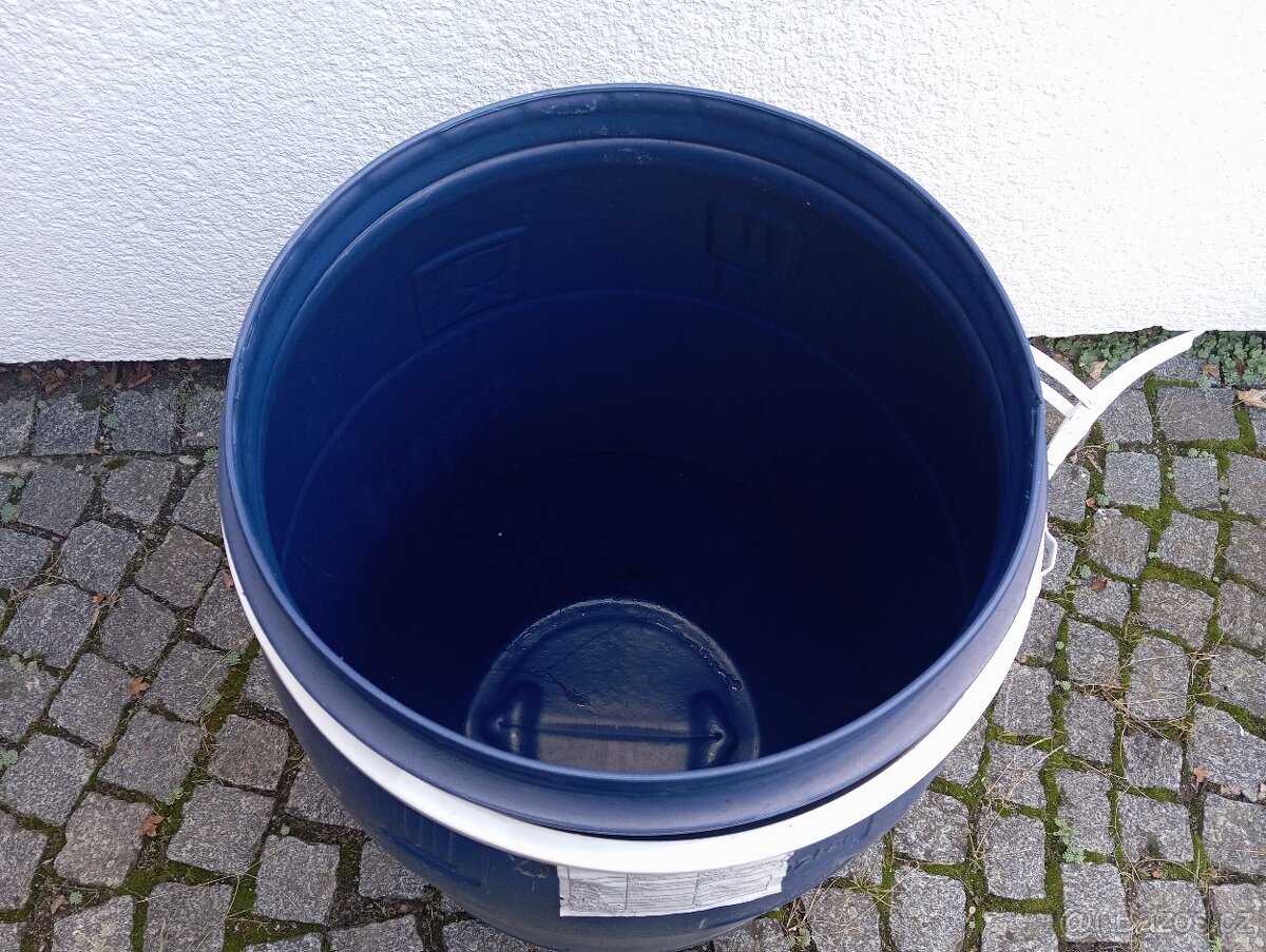 sud modrý 220 l se sponou, kulatý - 2