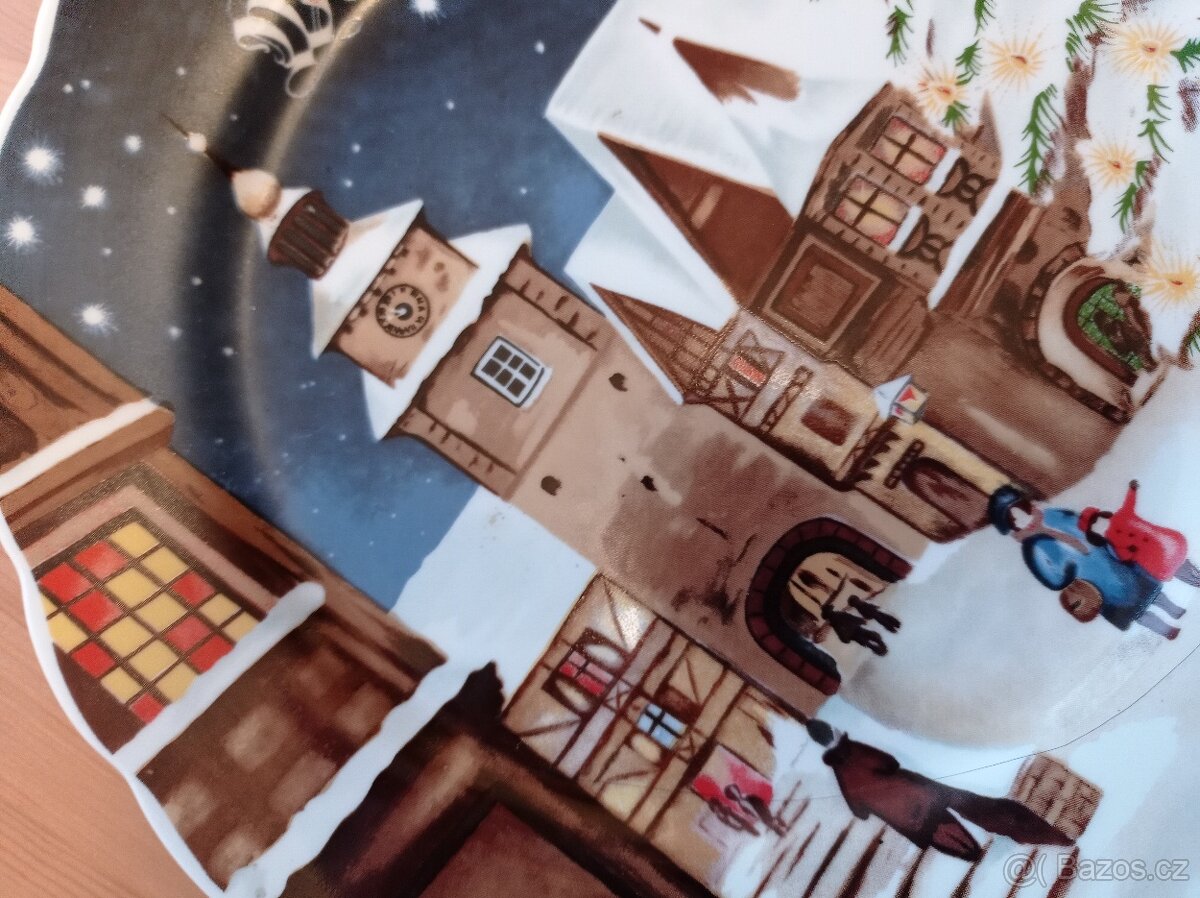 Retro dekorativní vánoční talíř Kahla - 2