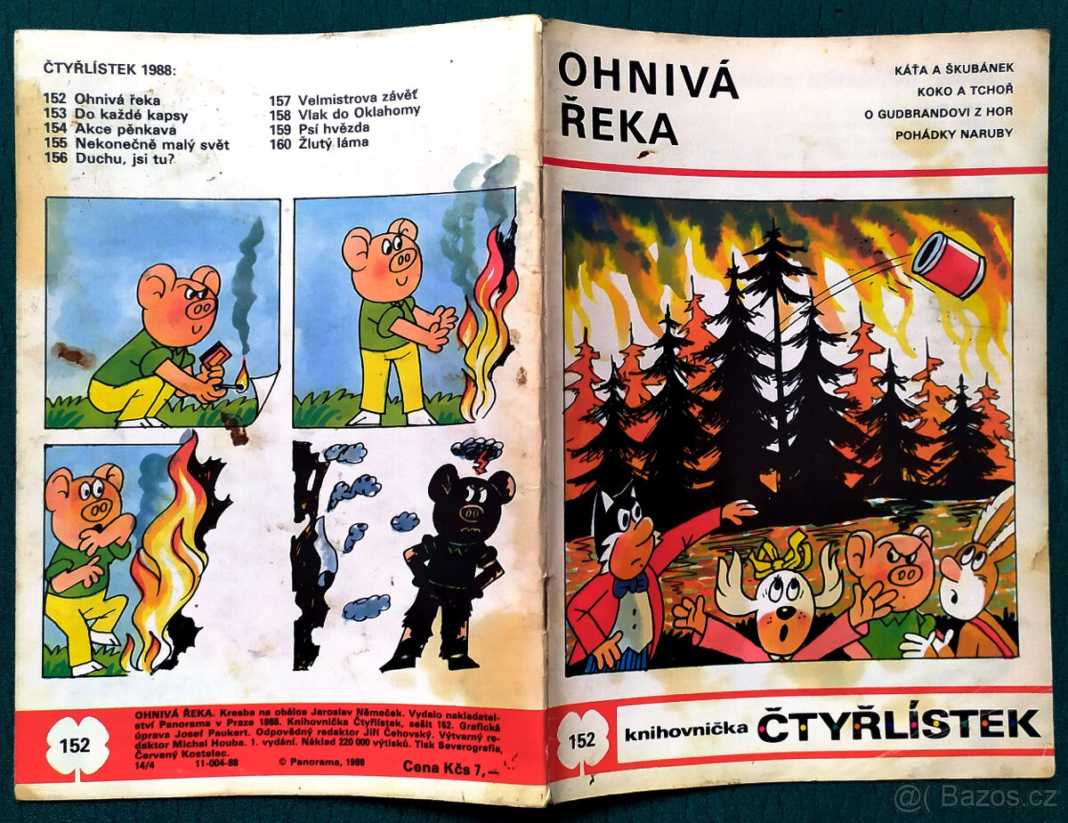 ČTYŘLÍSTEK č. 152/1988 OHNIVÁ ŘEKA - 2
