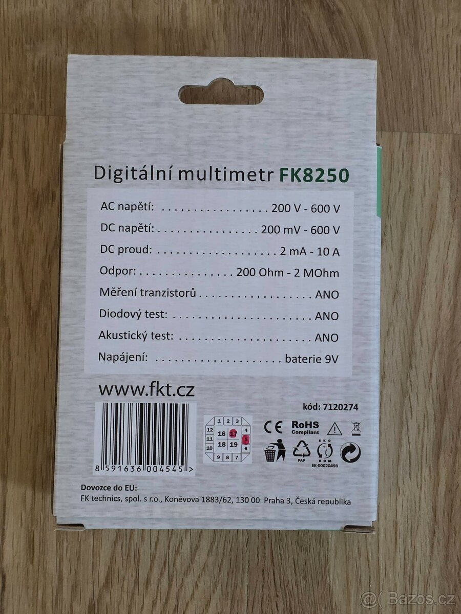 Digitální multimetr FK8250 - 2