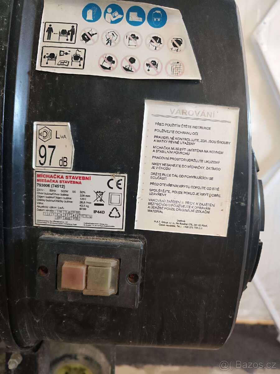 Stavební míchačka 120 l - 2