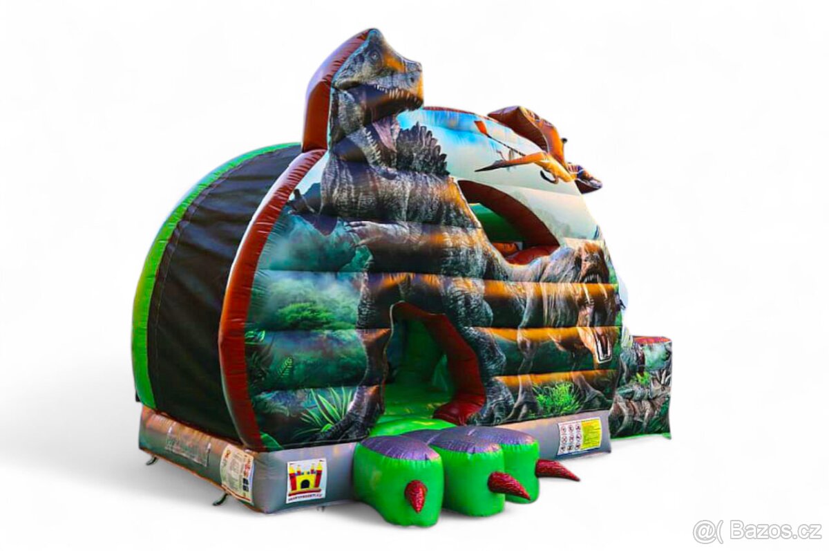 Kombinovaný skákací hrad se skluzavkou - 2
