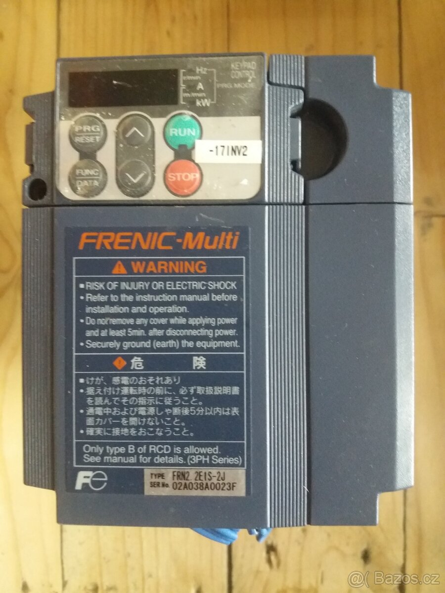 Frekvenční měnič FRENIC-Multi typ: FRN2 2E1S - 2J - 2
