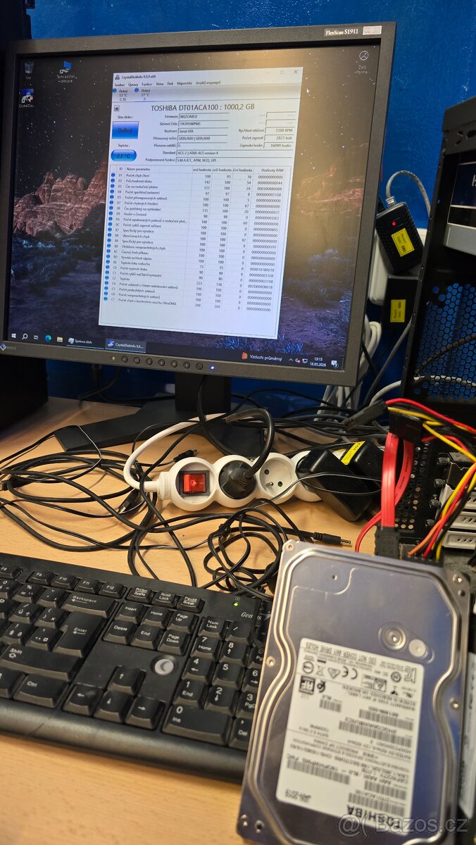 1TB, 3,5" HDD funkční, testováno v crystal disku. - 2