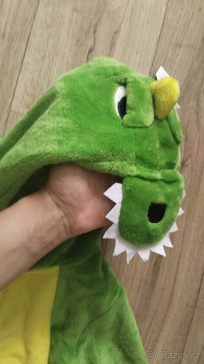 Overal pyžamo kostým dětský dinosaur - 2
