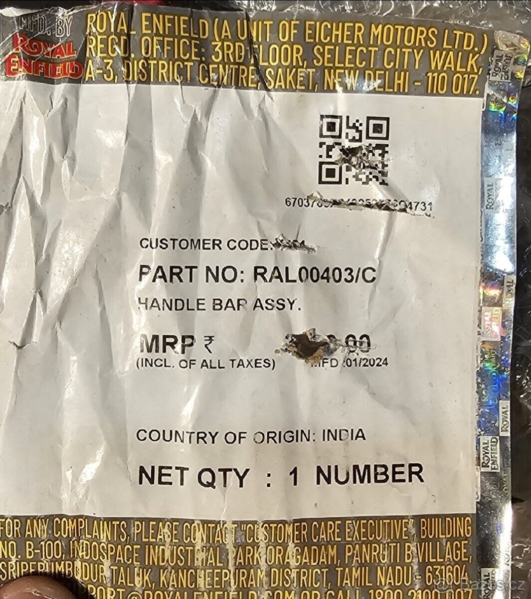 OEM řidítka pro Himalayan 411 Scram - 2