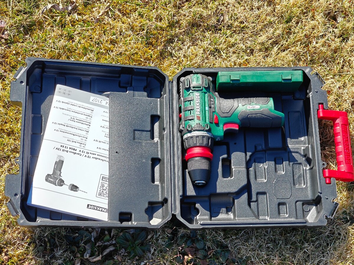 Aku vrtačka Parkside 12V + 2Ah baterka + nabíječka - nová - 2