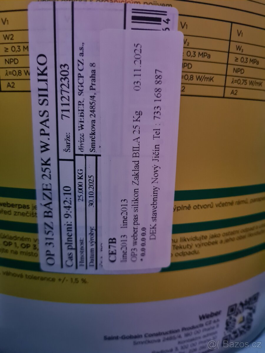 Fasádní omítka weber červená CE7B - 2