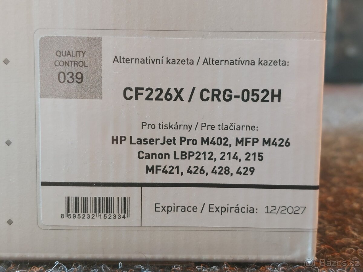 Toner HP LaserJet CF226X nerozbalený - 2