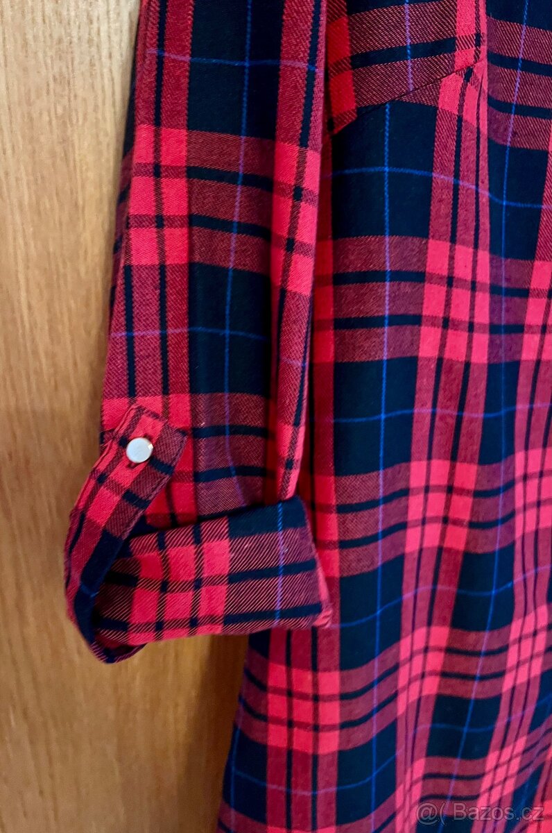 Šaty - módní kostka, flanel, velikost M - 2