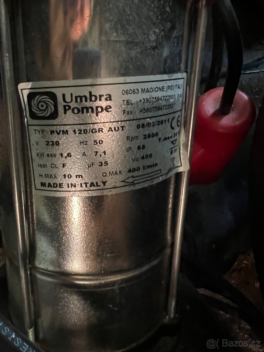 Kalové čerpadlo zánovné - 2