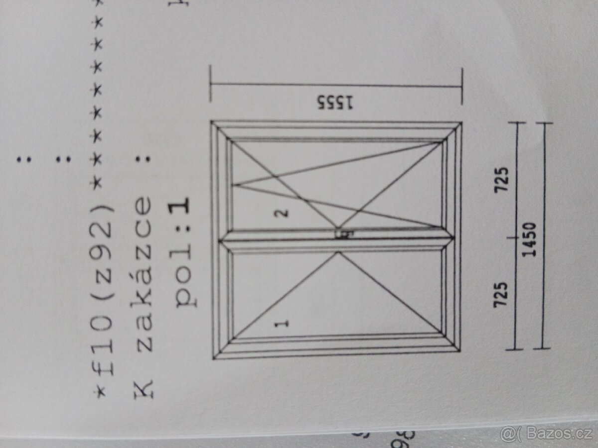 Plastové okno 1555x1450 - 2