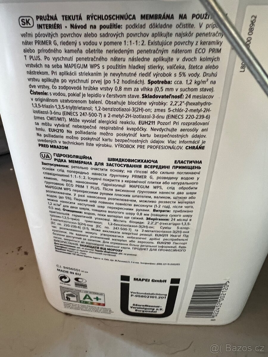 Prodám hydroizolační stěrku - 2