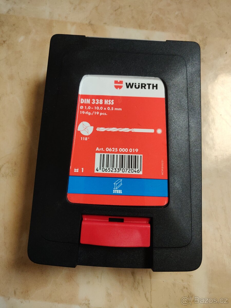 Wurth sada vrtákov do kovu HSS DIN 338 / 19ks - 2