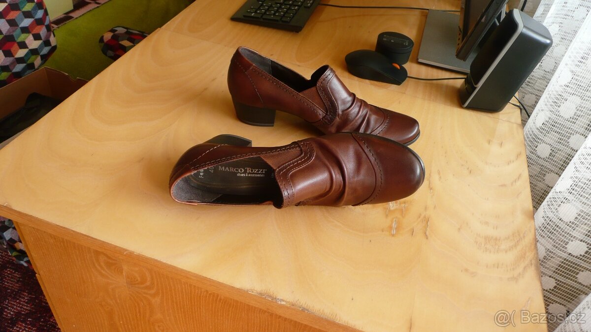 dámské boty kožené hnědé-zn.: Marco Tozzi - 2