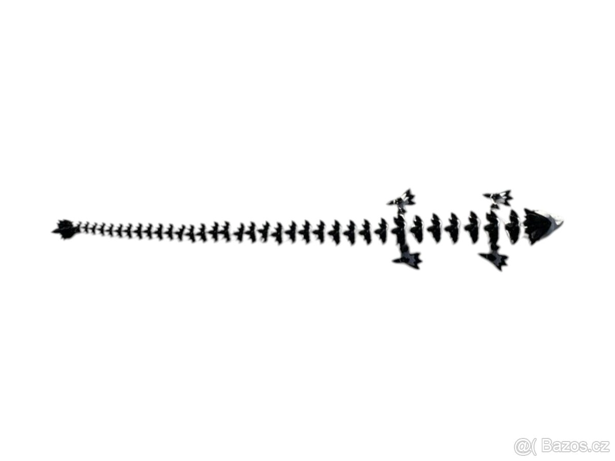 Flexi Big Crystal Dragon – pohyblivý model černí - 2
