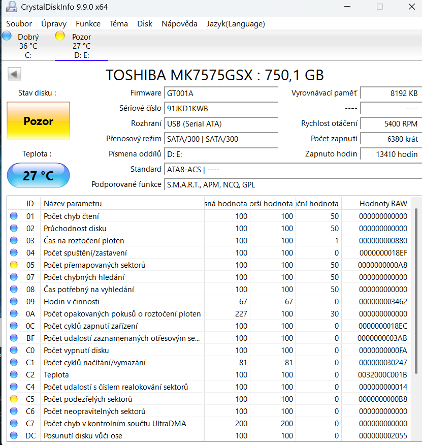 HDD 750GB, 2,5, - 2