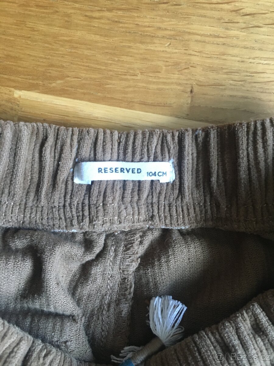 Hnědé manšestráky vel. 104 Reserved - 2