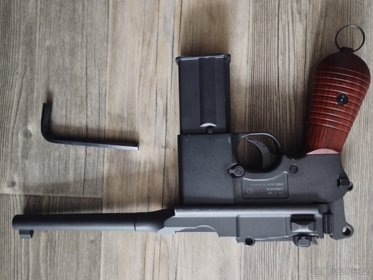 Plynová airsoftová pistole Mauser C96 - 2