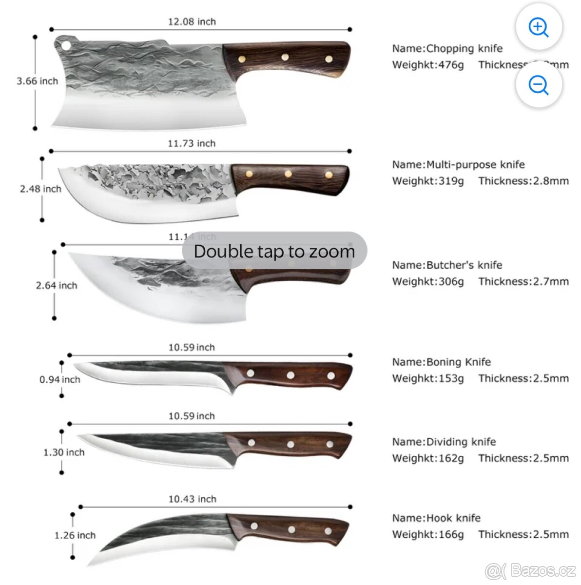 Sada řeznických nožů - 7 kusů - 2
